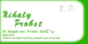 mihaly probst business card